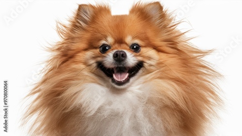 smiling pomeranian dog 