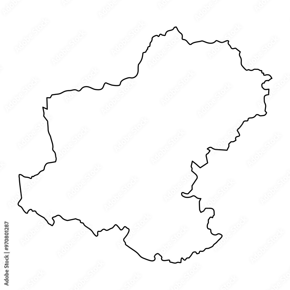 Nakhon Ratchasima province map, administrative division of Thailand. Vector illustration.