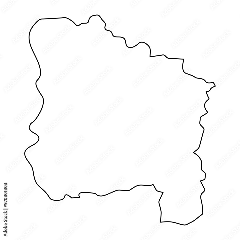 Obraz premium Ang Thong province map, administrative division of Thailand. Vector illustration.