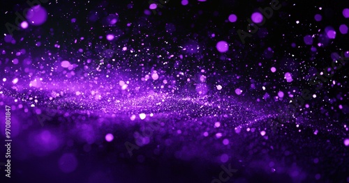 Purple glitter bokeh background