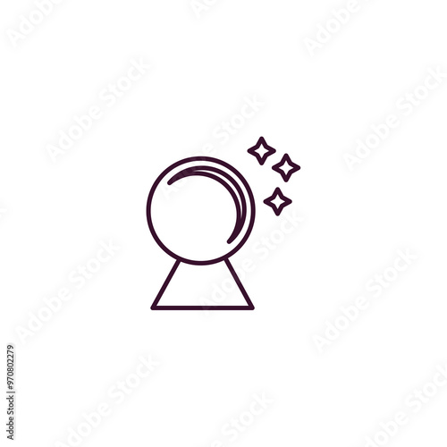 psychic outline icon. Linear vector from user interface concept. Thin line psychic icon isolated on white background