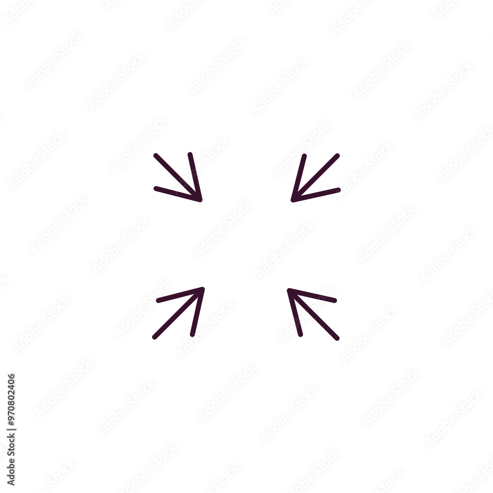 reduce outline icon. Linear vector from user interface concept. Thin line reduce icon isolated on white background reduce outline icon. Linear vector from user interface concept. Thin line reduce icon isolated on white background
