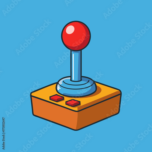 vector illustration of joystick controller game