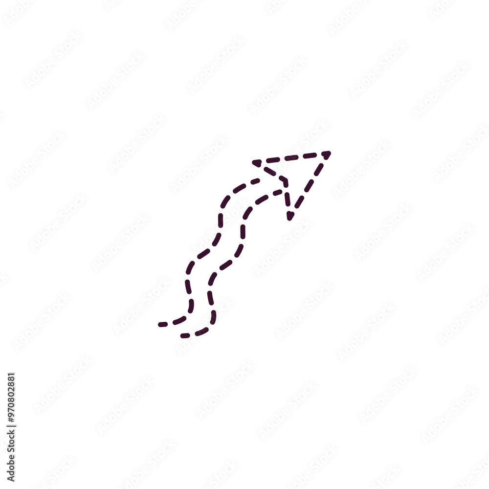 Fototapeta premium scribble broken line outline icon. Linear vector from user interface concept. Thin line scribble broken line icon isolated on white background