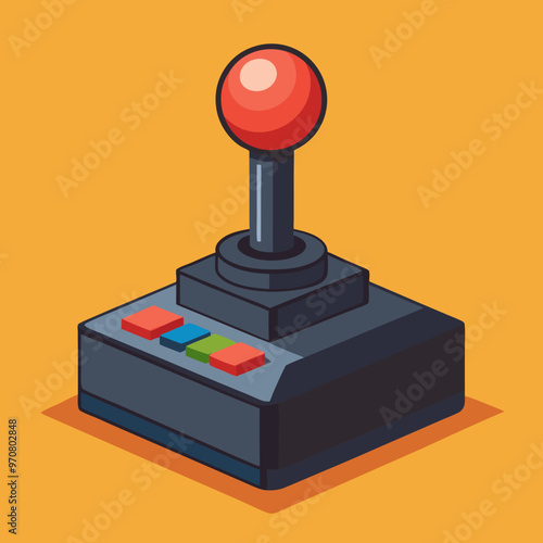 vector illustration of joystick controller game