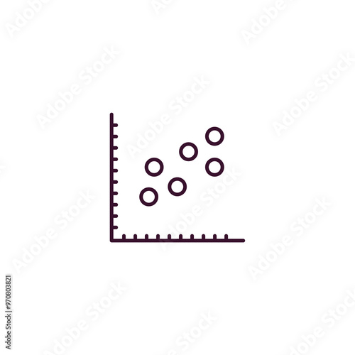 scatter circle outline icon. Linear vector from user interface concept. Thin line scatter circle icon isolated on white background