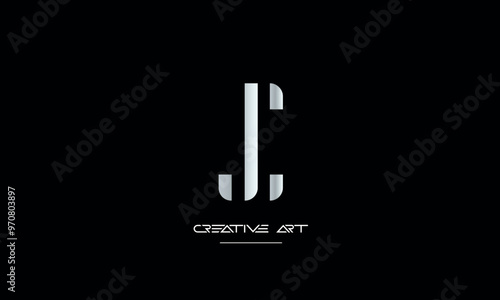 JC, CJ, J, C abstract letters logo monogram