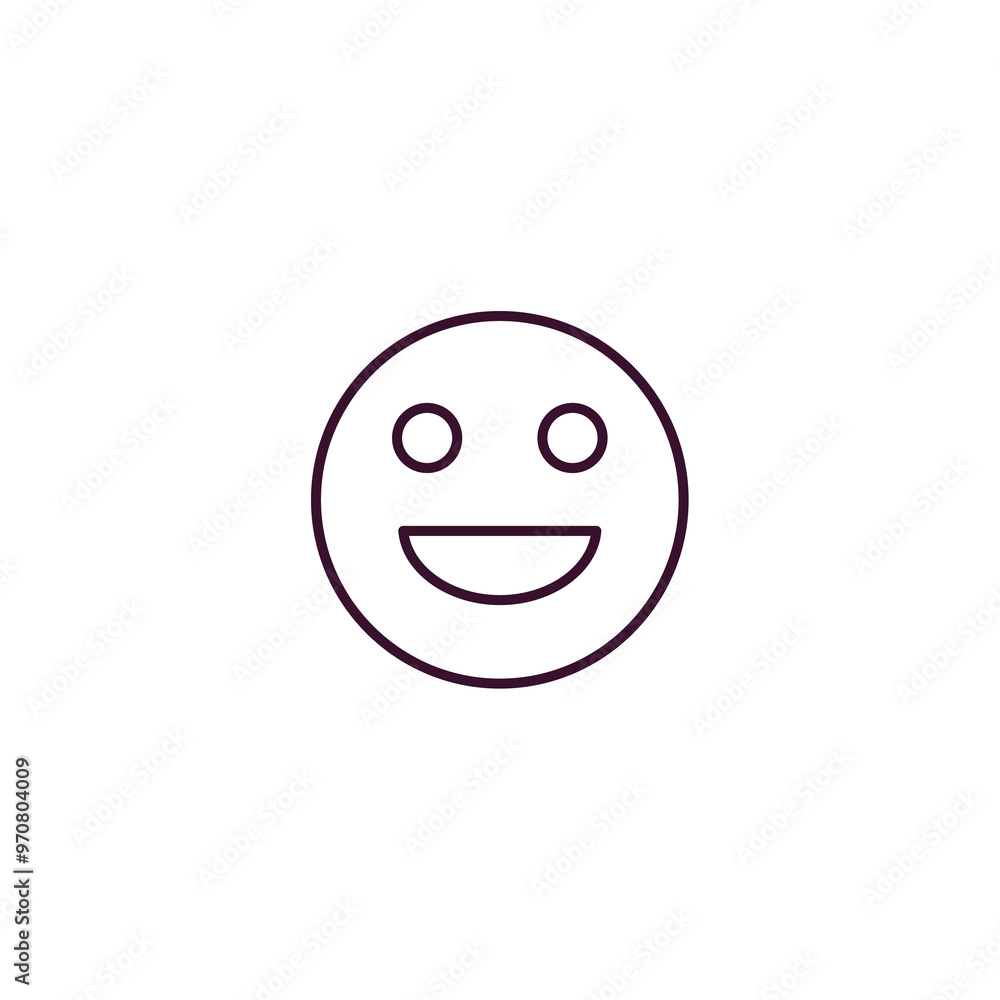 emoticon outline icon. Linear vector from user interface concept. Thin line emoticon icon isolated on white background emoticon outline icon. Linear vector from user interface concept. Thin line emoticon icon isolated on white background