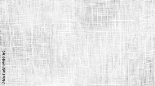 Seamless subtle white linen textile transparent background texture overlay. Abstract cloth fabric grayscale displacement, bump or height map. Simple panoramic banner wallpaper pattern