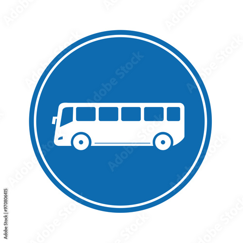 road sign icon, bus parking place. suitable for poster use and web icon