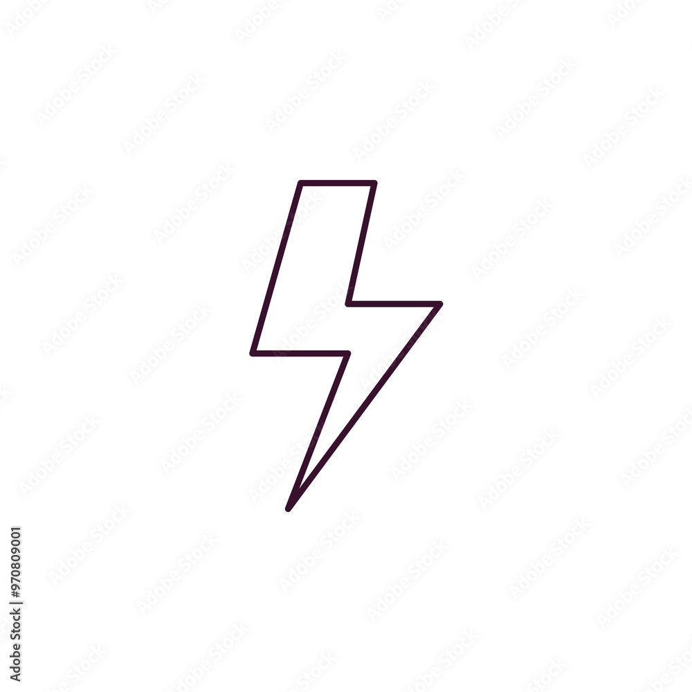 bolt outline icon. Linear vector from weather concept. Thin line bolt icon isolated on white background bolt outline icon. Linear vector from weather concept. Thin line bolt icon isolated on white background