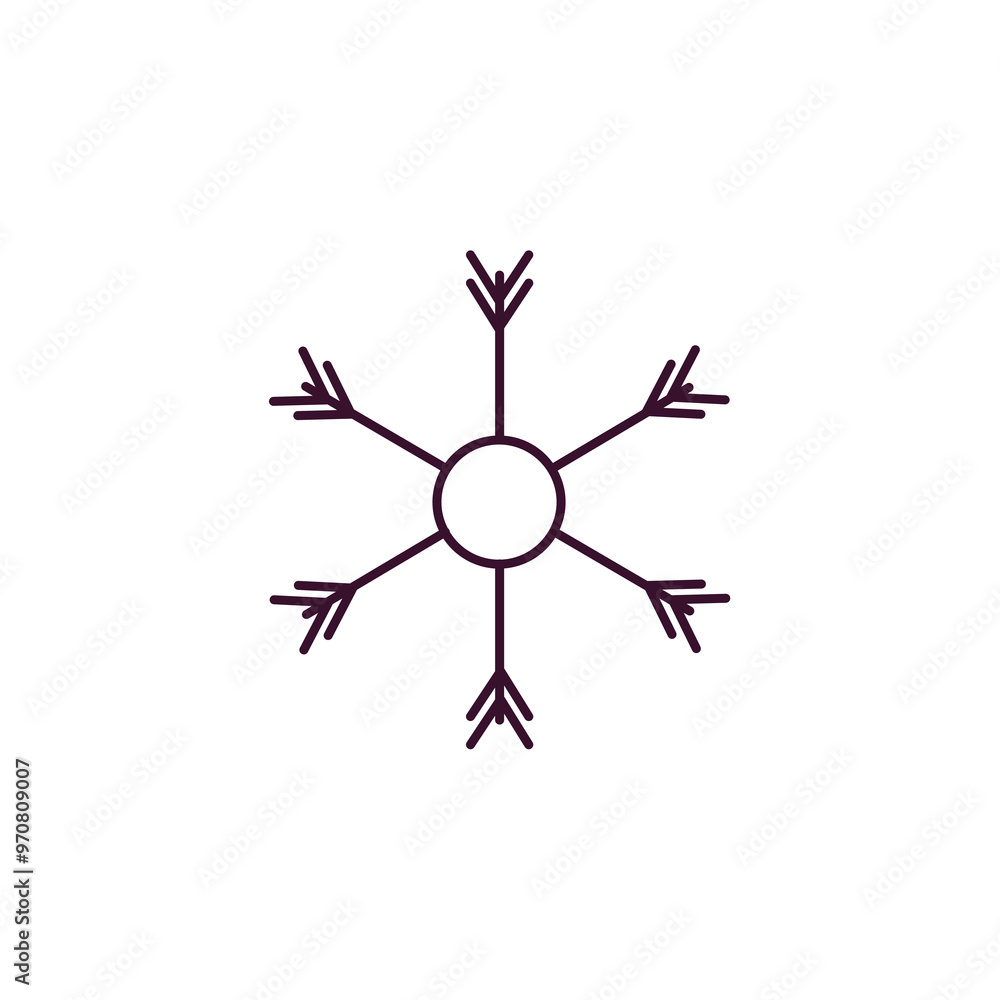 Fototapeta premium cold outline icon. Linear vector from weather concept. Thin line cold icon isolated on white background
