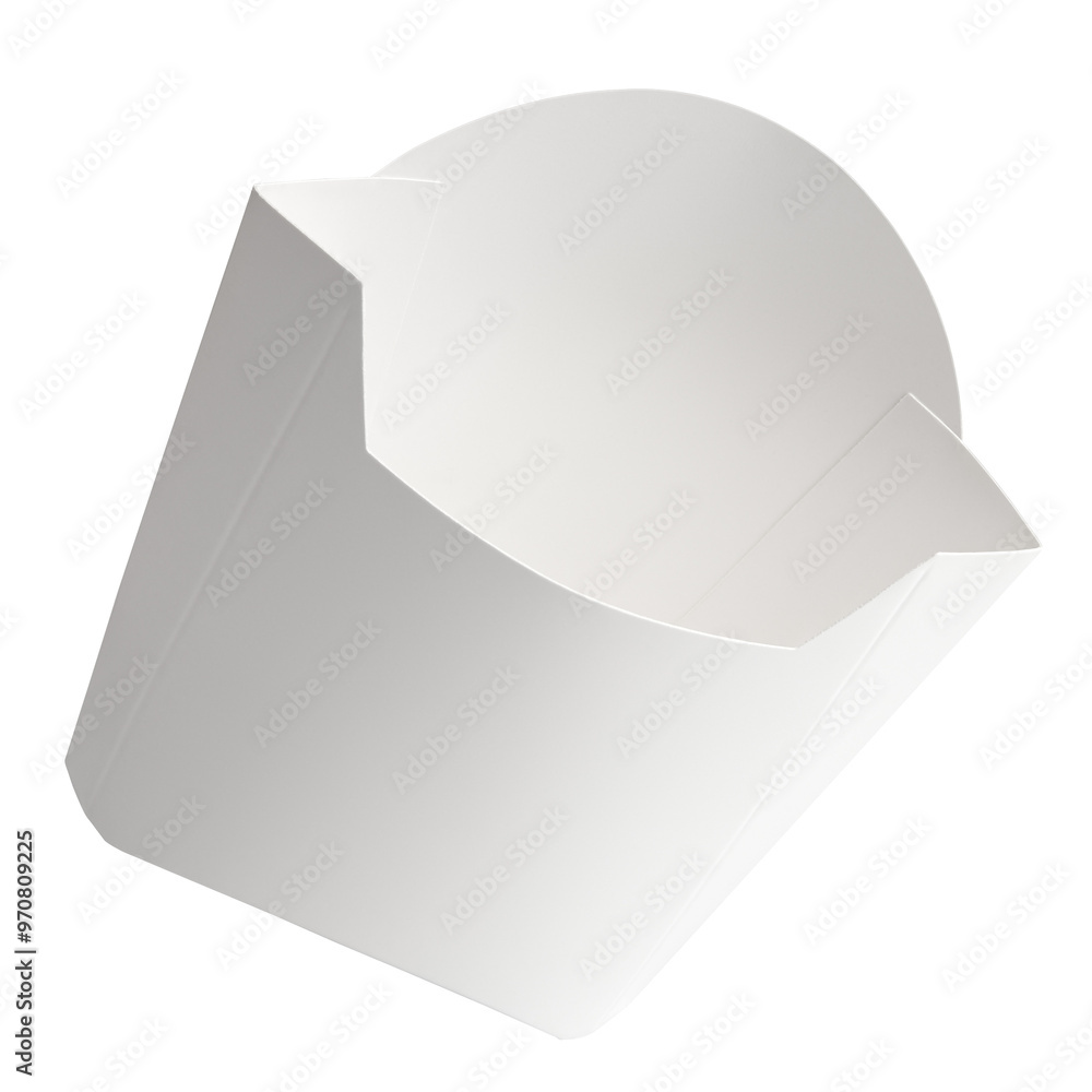 White paper box for french fries White paper box for french fries