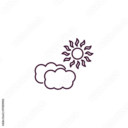 subtropical climate outline icon. Linear vector from weather concept. Thin line subtropical climate icon isolated on white background