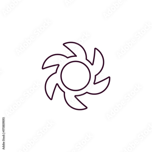 typhoon outline icon. Linear vector from weather concept. Thin line typhoon icon isolated on white background