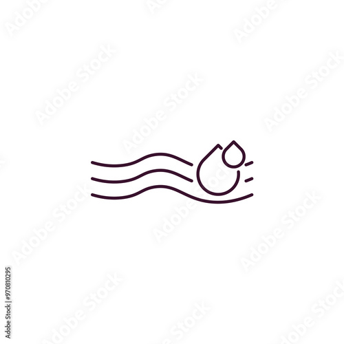 humidity outline icon. Linear vector from weather concept. Thin line humidity icon isolated on white background