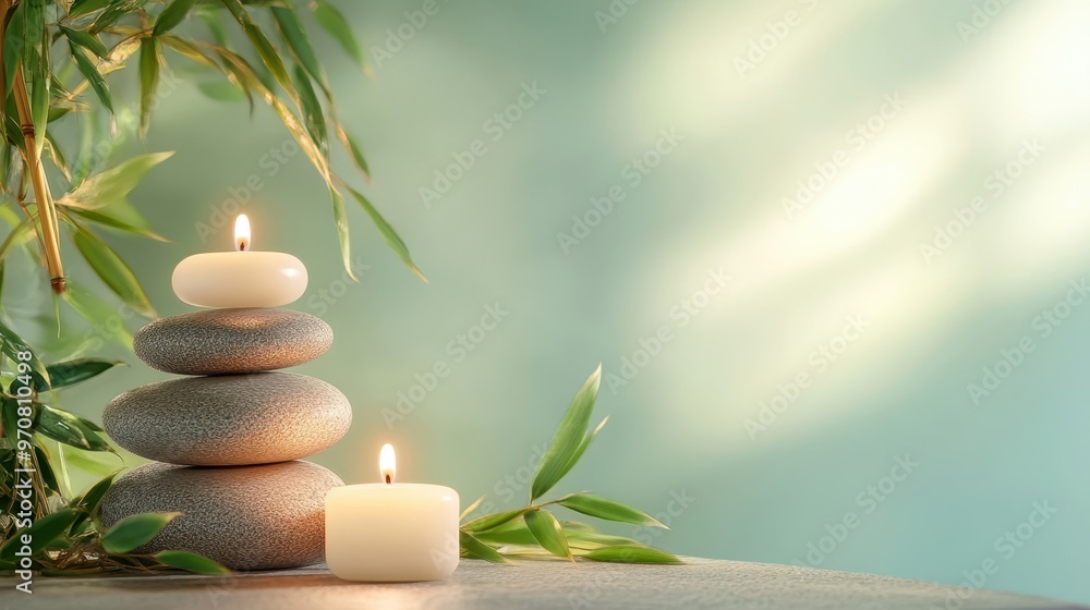 The Tranquil Candle and Stones The Tranquil Candle and Stones