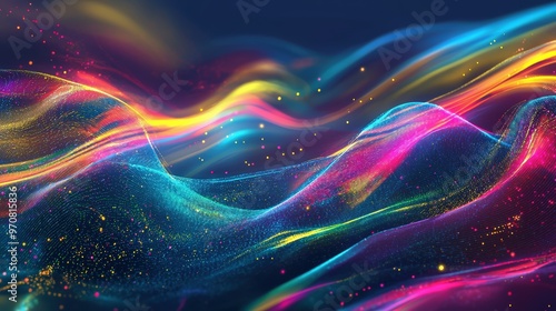 Abstract colorful waves