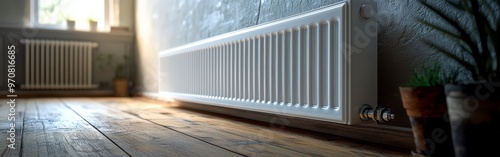 Wallpaper Mural Modern White Radiator in Light Green Apartment Torontodigital.ca