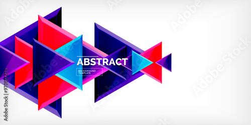 Free Download Abstract background - glossy triangles. Vector Illustration For Wallpaper, Banner, Background, Card, Book Illustration, landing page - GFXLoad