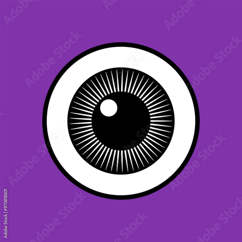 Eye icon vector design, isolated element