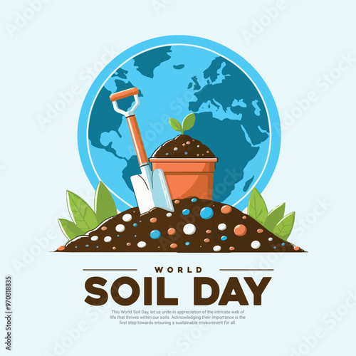 World Soil Day with soil fertility and soil restoration social media post banner template