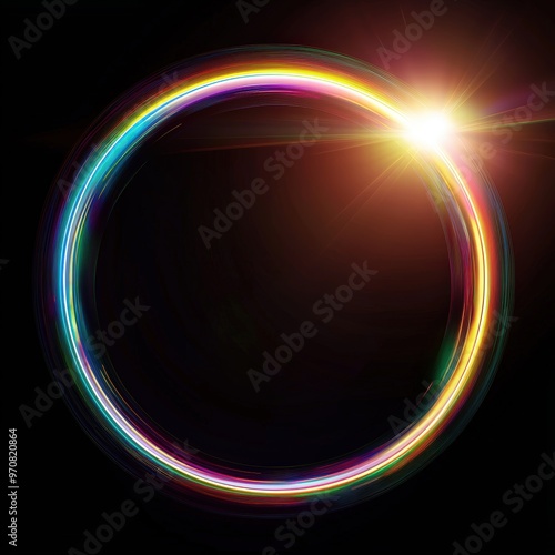 Colorful light ring with glow