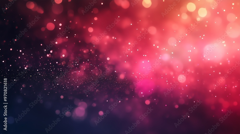 Christmas background. Red, pink and blue bokeh lights dark background. Christmas background. Red, pink and blue bokeh lights dark background.