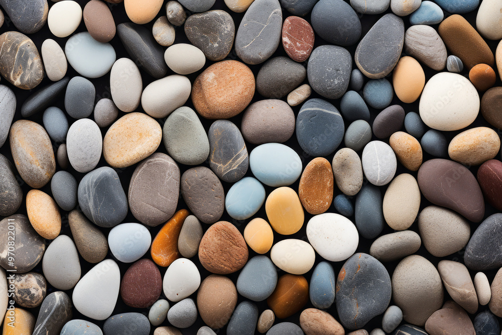 Processed collage of beach shore pebbles surface texture. Background for banner, backdrop Processed collage of beach shore pebbles surface texture. Background for banner, backdrop