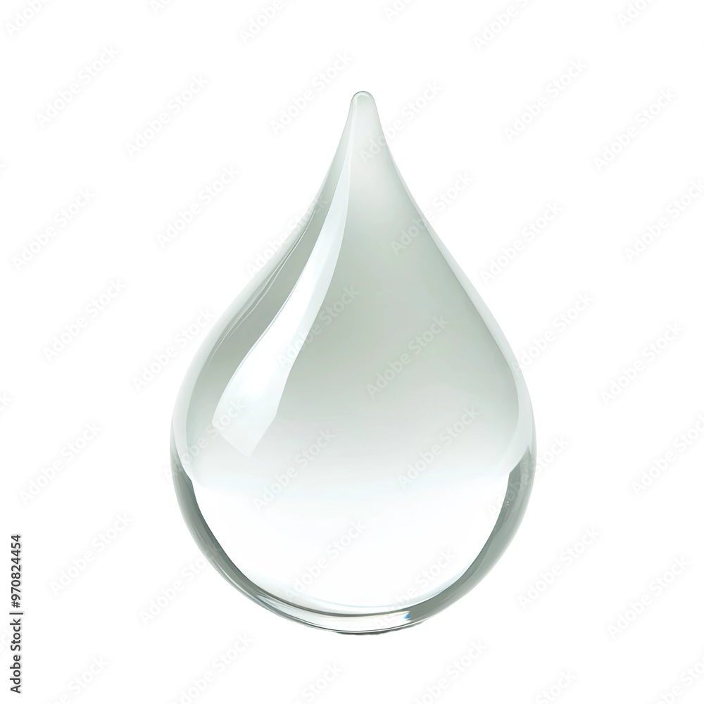 Single water drop, isolated Single water drop, isolated