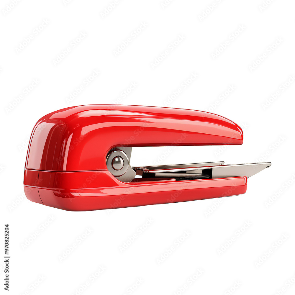 Red Stapler Isolated on Black Background. Red Stapler Isolated on Black Background.