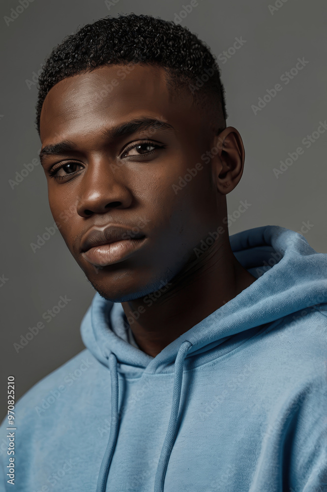 A black man in a sweatshirt A black man in a sweatshirt