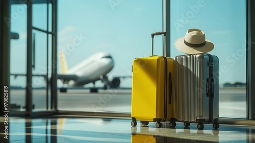 The Luggage at Airport Terminal