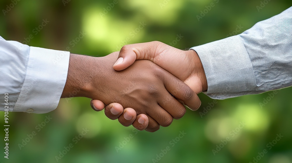 Strong Business Handshake Symbolizing Trust and Partnership Strong Business Handshake Symbolizing Trust and Partnership