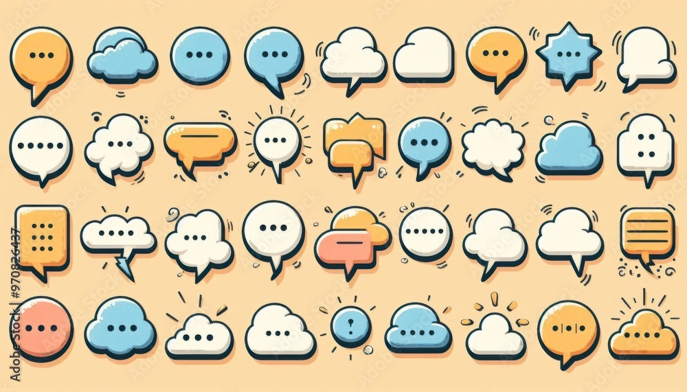 Speech Bubble set vector illustration Speech Bubble set vector illustration