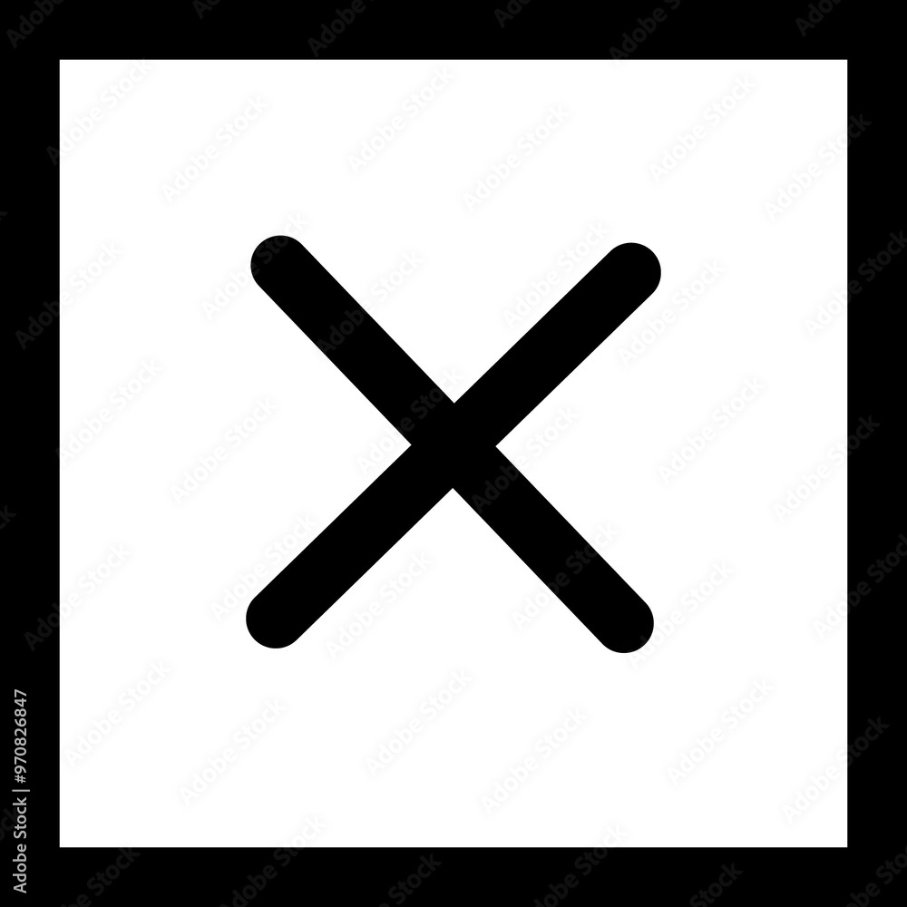Cross and no icon button Cross and no icon button
