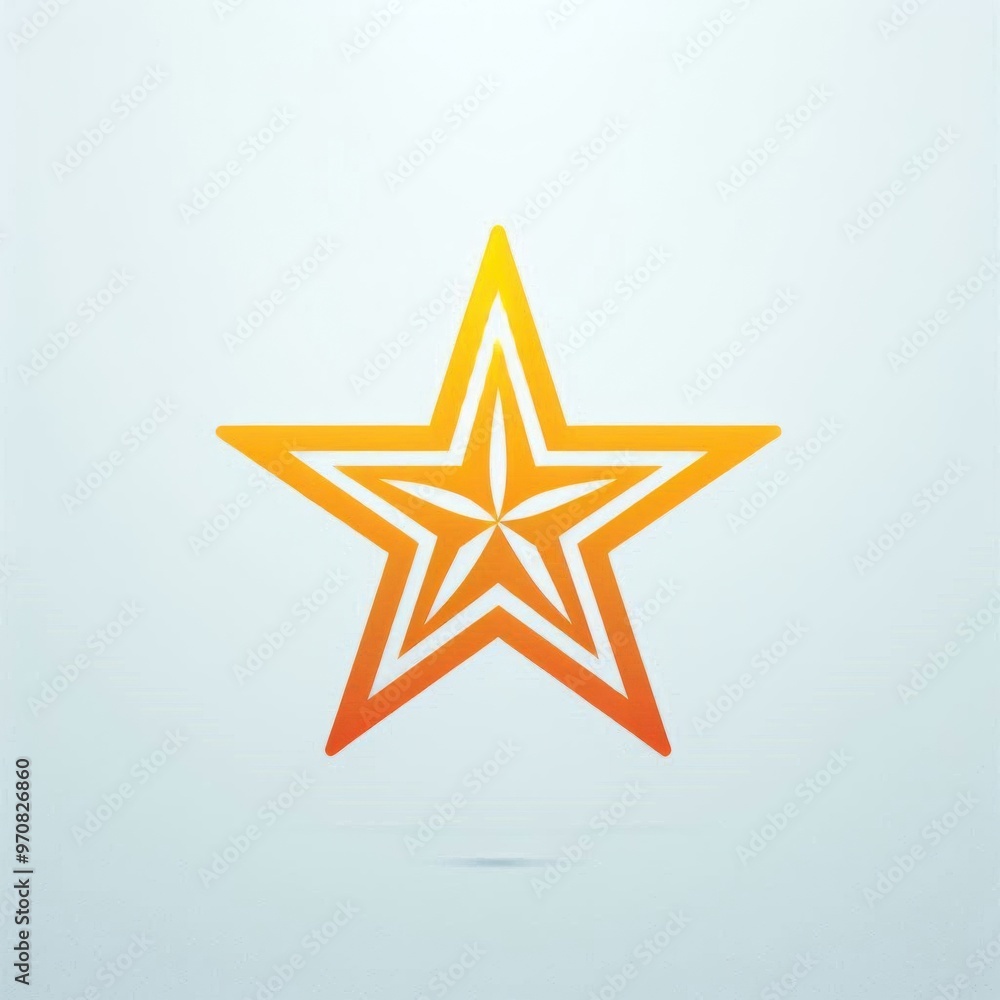 Obraz premium a yellow illustration star isolated on white background