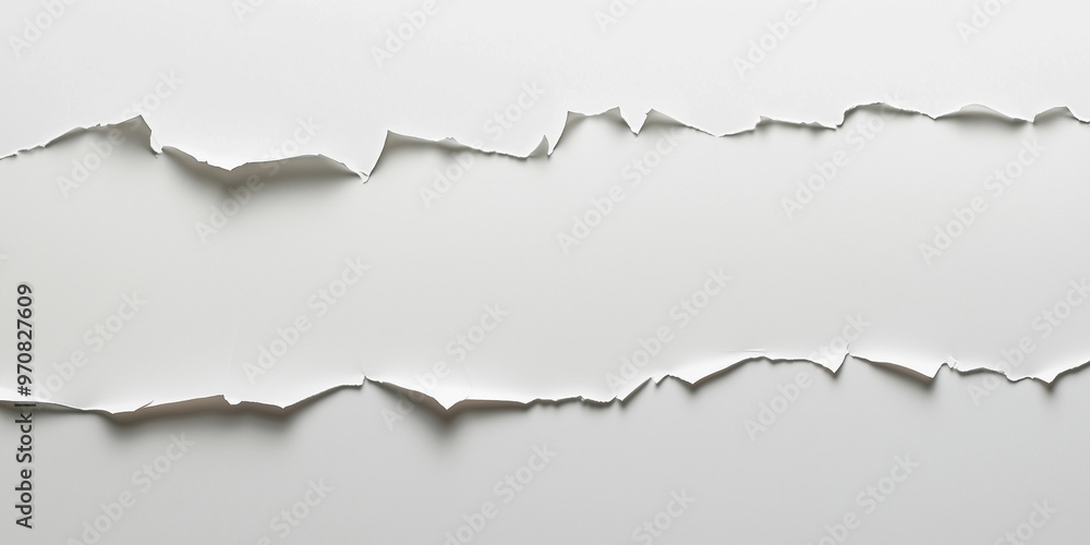 white paper edge ripped torn white flat background isolated white paper edge ripped torn white flat background isolated