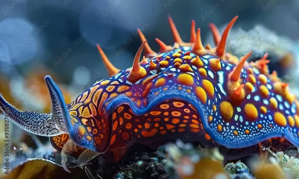 Tiny nudibranch with intricate patterns, Video Tiny nudibranch with intricate patterns, Video