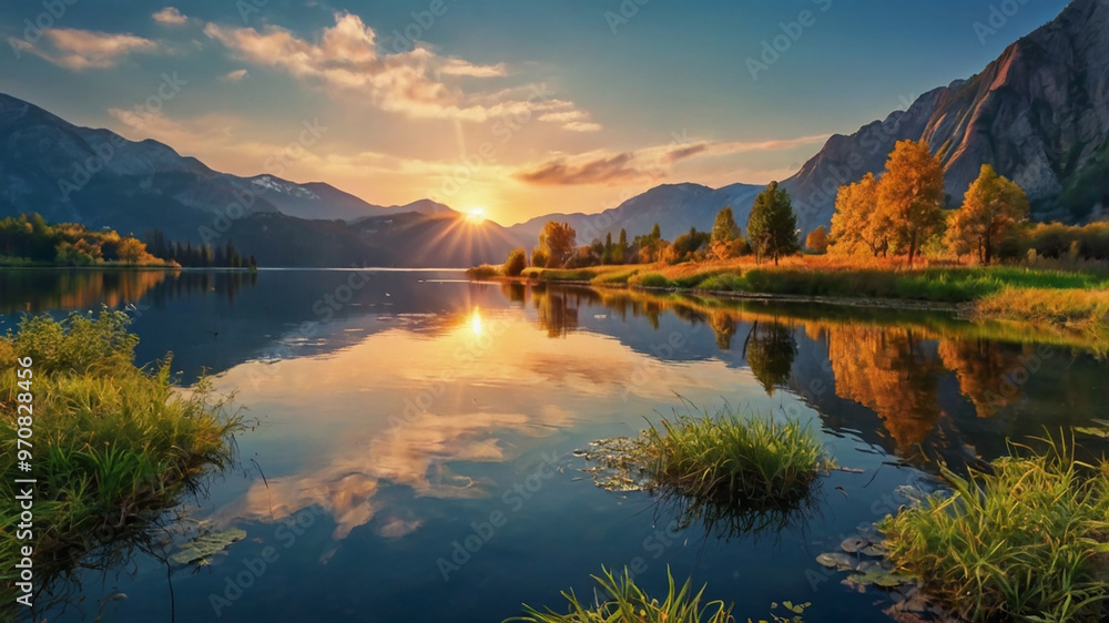 Fototapeta premium beautiful nature scenery background wallpaper