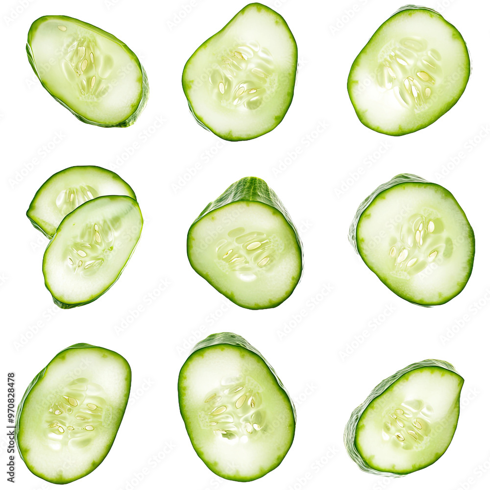 Fresh cucumber slices Fresh cucumber slices