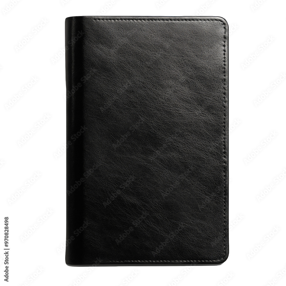 Black Leather Notebook Cover Texture isolated on transparent background Black Leather Notebook Cover Texture isolated on transparent background