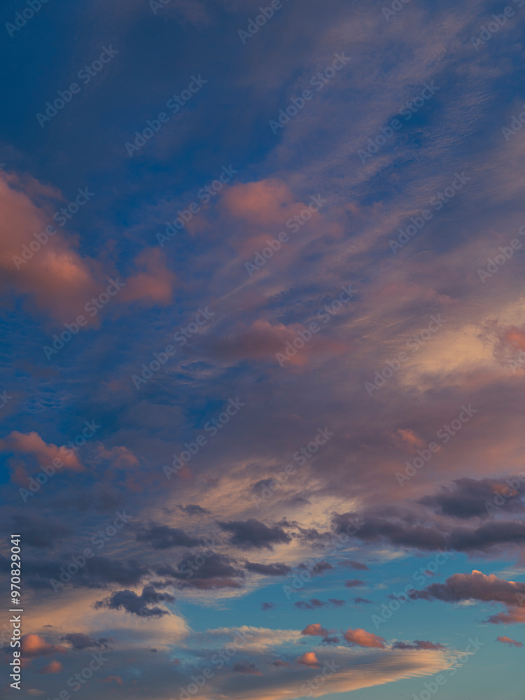Obraz premium colorful sunset clouds, summer clouds at sunset