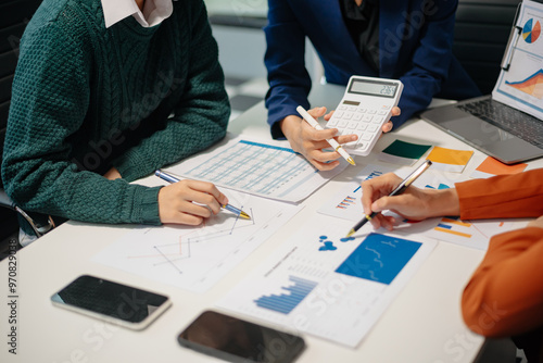 Wallpaper Mural Business team meeting. professional investor working new start up project. Torontodigital.ca