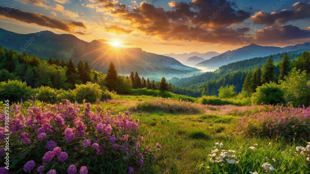 Fototapeta premium beautiful nature scenery background wallpaper