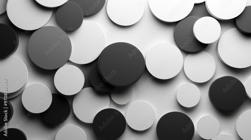 Abstract Black and White Circle Pattern Background Abstract Black and White Circle Pattern Background