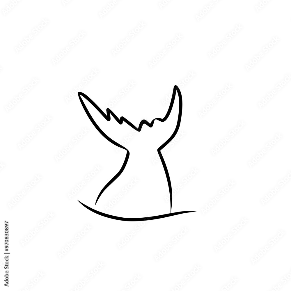 whale tail line art whale tail line art