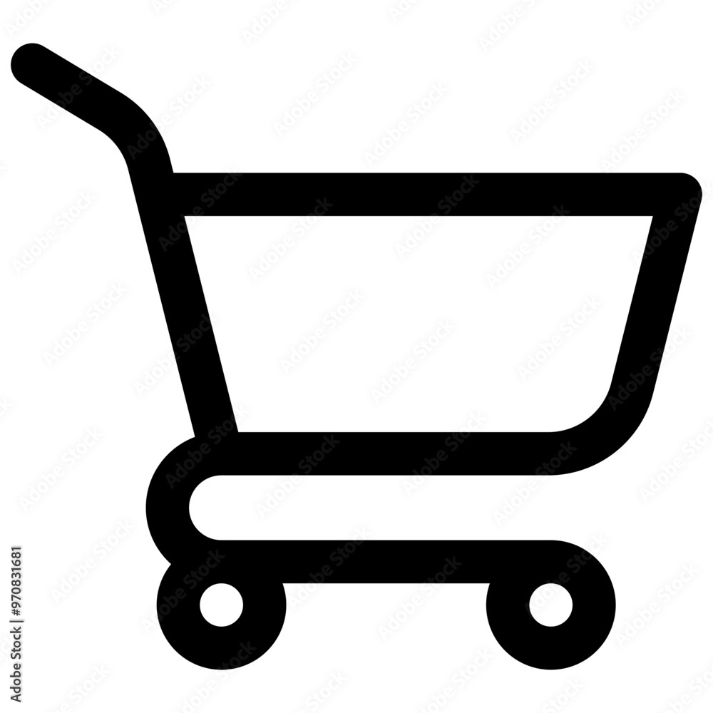 Shopping cart. Editable stroke vector icon. Shopping cart. Editable stroke vector icon.