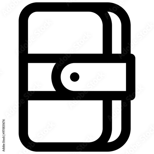 Wallet. Editable stroke vector icon.