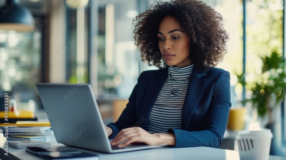 The Woman Using Laptop Professionally The Woman Using Laptop Professionally